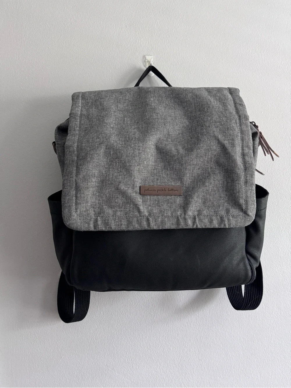 Petunia Pickle Bottom Boxy Backpack Diaper Bag in Graphite/Black